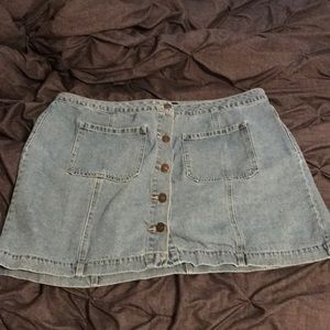 F21+ Denim Skirt